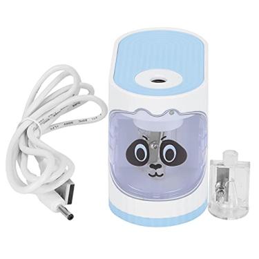 Imagem de Apontador de lápis elétrico portátil parada automática plástico seguro aço inoxidável para sala de aula artistas de escritório em casa estudantes professores 1 conjunto (Azul)