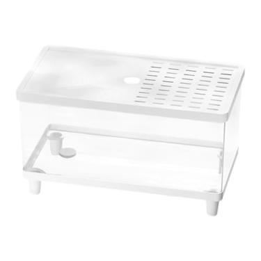 Imagem de Fxzqgnh Mini Terrário para Répteis, Recinto para Cobras, Pequeno Tanque para Lagartos, Tartarugas E Cágados, Branco, 40 Cm X 21.5 Cm X 23