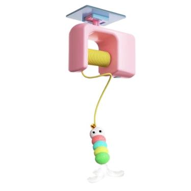 Imagem de Brinquedo de porta para gatos – Brinquedo retrátil interativo para varinha para gatos | Acessórios de treinamento divertidos, suprimentos de entretenimento para animais de estimação, exercícios de