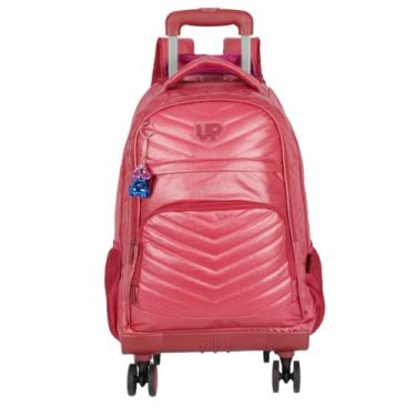 Imagem de Mochila de Rodinhas 360 Grande Juvenil de Costas Crinkle Metalizado Notebook 18 Up4you