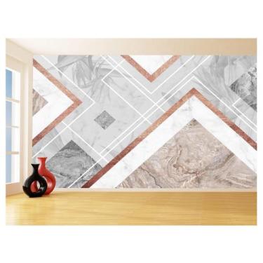 Imagem de Papel De Parede 3D Estilo Marmore Cores Formas 3,5M Mbr70 - Você Decor