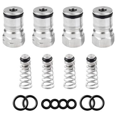 Imagem de Dbgogo Postes de bloqueio de bola Corny Keg, 2 pares de pinos de barril de aço inoxidável para cerveja caseira + líquido 19/32-18 peças de barril de rosca Corny Keg Conectores de barril com anéis de