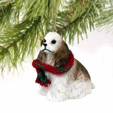 Imagem de Enfeite de cachorro em miniatura Cocker Spaniel - marrom parti