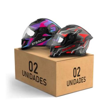 Imagem de Kit 2 Capacetes Fechados Pro Tork Stealth Concept + Stealth Hawk Femin