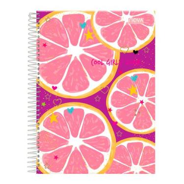 Imagem de Caderno Escolar 15 Matérias Feminino Capa Dura Estampado - Papelaria S