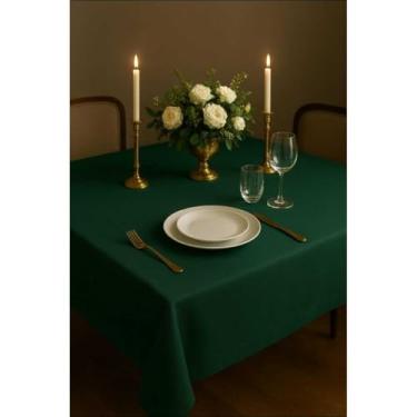 Imagem de Toalha de Mesa P/Decoração, Festa Junina e Piquenique Resistente(Oxford Verde,2.20x1.4m)