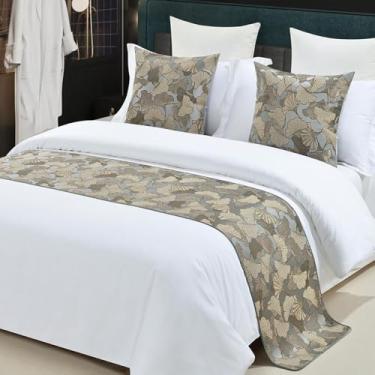 Imagem de Camas e cachecóis de jacquard, capa protetora de cama king de luxo, antiderrapante, sem rugas, decoração multiuso, perfeita para estilo de quarto de hóspedes - tipo 05||50 * 210 cm para cama de 1,5 m