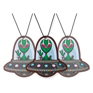 Imagem de Fresh Fresheners Alien in UFO Car Air Freshener Pacote com 3 perfumadas com óleos essenciaisFresh Fresheners 3 Pack FR227