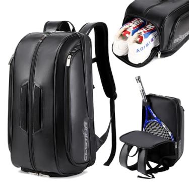 Imagem de CCGTIOR Bolsa de tênis multiuso para esportes, mochila conversível com compartimento para sapatos, capa para laptop, gancho de cerca, manga esférica