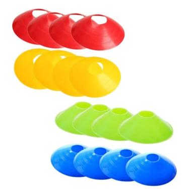 Imagem de KESYOO 16 peças de cones de disco de treinamento de futebol em vermelho azul verde amarelo para exercícios de agilidade e prática de esportes ao ar livre