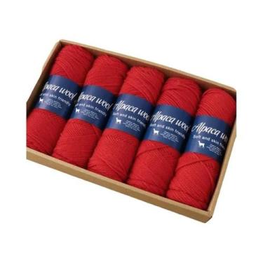 Imagem de Fio De Lã De Alpaca Quente E Elegante 500g Grosso Para Suéteres, Corta