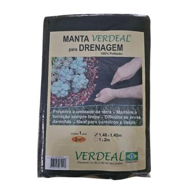 Imagem de Verdeal Manta Para Drenagem Geotêxtil Cinza 2m²