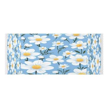 Imagem de Wassud Capas de lavadora e secadora de margaridas brancas, protetor de lavadora com sacos de armazenamento, capa de geladeira à prova de poeira com bolsos para lavanderia doméstica, cozinha, 120 x 55