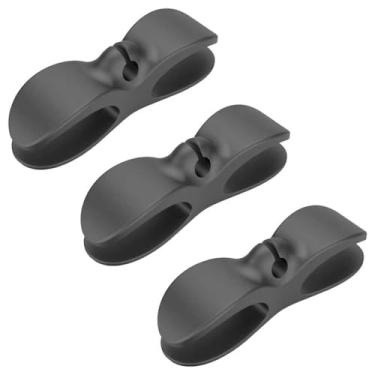 Imagem de Pacote com 3 organizadores de cabos para utensílios de cozinha – envoltórios de cabos adesivos para panela de pressão, misturador, liquidificador, cafeteira, fritadeira a ar e mais (preto)