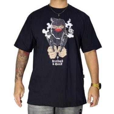 Imagem de Camiseta Brothas And Cash Big Palhaço Balaclava Gangsta BRO-271-Masculino