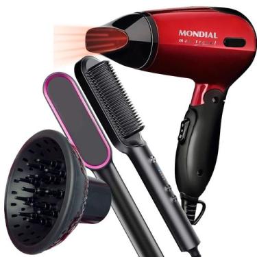 Imagem de Secador de Cabelo Mondial 1200w Ions Tourmaline Mini Dobrável Viagem V