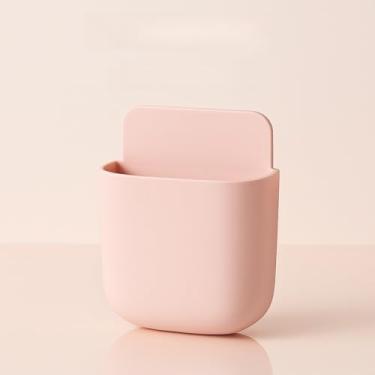 Imagem de Organizador de parede, controle remoto autoadesivo, telefone, caneta, lápis, pincel de maquiagem e suporte de óculos (flor de cerejeira rosa)