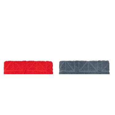 Imagem de Kit 2 Toalhas de Banho Gigante Luxo Algodão Modelo Diamante 75x150cm Macias e Absorventes (Vermelho e Cinza)