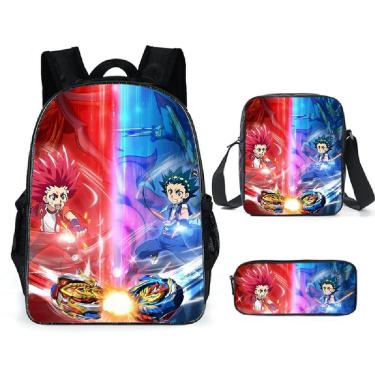 Imagem de Conjunto de mochilas escolares Mys Heros Academias Backpack Messenger Pencil