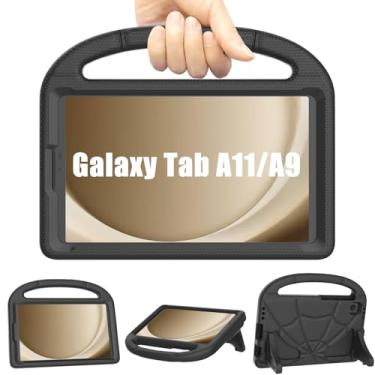 Imagem de Capa infantil para Samsung Galaxy Tab A7 Lite 2021, DJ&RPPQ leve à prova de choque e à prova de choque com alça de apoio para Galaxy Tab A7 Lite 8,7 polegadas (SM-T220/T225/T227) - preta