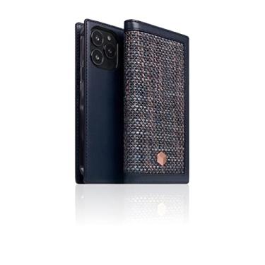 Imagem de SLG Capa carteira de couro compatível com iPhone 14 Pro, edição D5, couro de bezerro diário, capa flip com compartimento para cartão com caixa de presente, feita à mão e projetada para iPhone 14 Pro