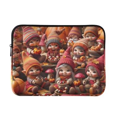 Imagem de Capa para laptop fofa outono gnomos à prova de choque capa protetora para notebook durável bolsa de transporte de computador, 15-15,6 polegadas