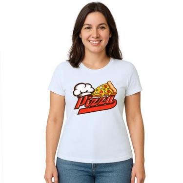 Imagem de Camiseta Pizza Pizzaiolo Pizzaria Estampa Personalizada - UseP4, Branc