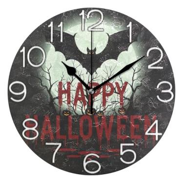 Imagem de GAIGEO Relógio de parede analógico decorativo operado por bateria silencioso para quarto e cozinha, decoração de parede retrô moderna art déco número de relógio branco com Kedu, 25 cm, ponteiros