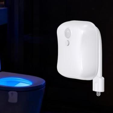 Imagem de Luz noturna para vaso sanitário com sensor de movimento, multicolorida, elefante branco 2025, meias de Natal