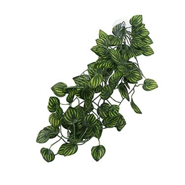 Imagem de Generic Videira Falsa de Floresta Tropical de Répteis para Caixa de Animais de Estimação de Escalada, Paisagismo de Vime de Simulação Realista para Decoração de Répteis, Planta Suspensa de 2 a 2,5