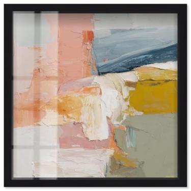 Imagem de Soft and Vibrant III Shadowbox Print Bathroom Wall Art por Art Remedy, moldura preta, 43 x 43 cm