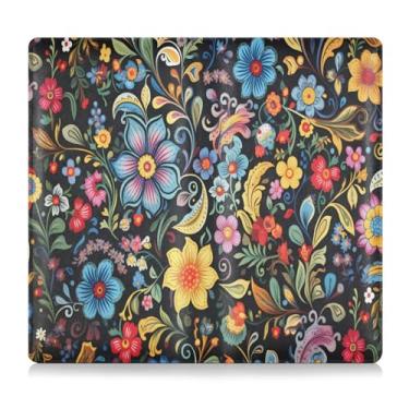 Imagem de CEBUGI Porta-luvas para registro de carro e seguro de flores requintadas para organizador de documentos, 12,5 cm x 24 cm