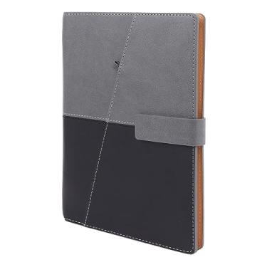 Imagem de Cryfokt Caderno de Folhas Soltas, Elegante, à Prova D'água, Escrita Suave para Viagens de Escritório Escolar, Caderno A5 Resistente a Manchas de Couro PU para Diário de Negócios, Papel Bege, Bolso para Cartão