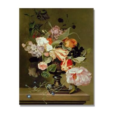 Imagem de NHLDZYH Arte de parede colorida de especiarias e colher de tempero | Decoração de cozinha vintage | Arte moderna para casa e sala de jantar B95. Tela somente 40x50cm-15,8x19,7 pol