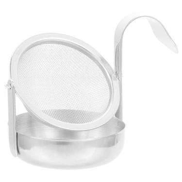 Imagem de MUCKLILY Infusor de chá solto de aço inoxidável com filtro de malha fina rotativo, infusor de chá de cozinha para uso doméstico e especiarias