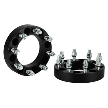 Imagem de Aeagle Adaptadores de roda de 8 x 6,5 cm para Chevy Avalanche 2500, C3500, 3,8 cm de espessura, 8 x 165,1 cm, compatível com K2500 Silverado 1500 HD, espaçadores de roda forjados de 8 pinos com pinos