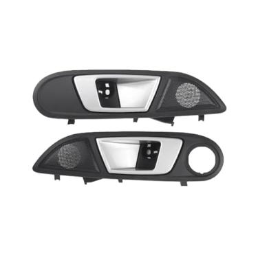 Imagem de Conjunto da maçaneta da porta interna traseira dianteira do carro esquerda direita dentro da maçaneta da porta compatível com Ford Fiesta 2009 2010 2011-2014 8A61-A22601 8A61-A2260(1Pair Front)