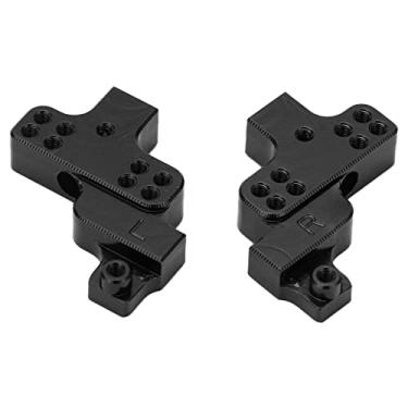 Imagem de KIMISS 2 PCS Metal Liga de Alumínio Suporte de Suspensão Dianteira Montagem de Choque para Ajuste para Carro Axial SCX24 1/24 RC - Design de Posição Ajustável para Desempenho Aprimorado (Preto)