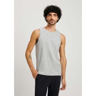 Imagem de Regata Básica Masculina World, P, Cinza claro