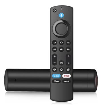 Imagem de Controle remoto de voz de substituição adequado para Smart TVs (Stick/4K/4K Max), TV Cube, FireStick HD/Lite, Smart TV 3ª geração e adequado para todas as séries Insignia-Toshiba-Pioneer-Omni QLED