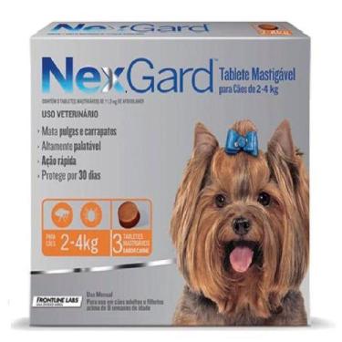 Imagem de NexGard 11,3 mg - Cães de 2 a 4 Kg cx com 3 tabletes - Merial