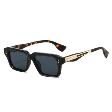 Imagem de Óculos de Sol UV400 - Estampa de Leopardo Degradê com Rebites e Cores de Geléia para Homens e Mulheres, Ideais para Esportes ao Ar Livre, Corrida e Ciclismo, Estampa de Leopardo Preto