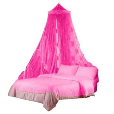 Imagem de Mosquiteiro de Teto para Casal e Solteiro Box com Elástico – Rede Protetora Anti-Mosquito, Leve e Respirável para Cama e Berço(rosa)