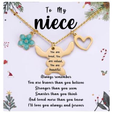 Imagem de Colar MIXJOY Inspirational Gold Pingente para sobrinha