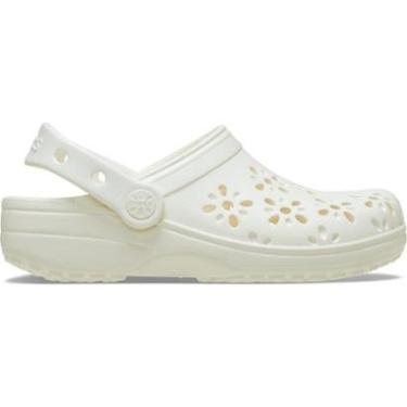 Imagem de Sandália crocs classic floral cut out clog k chalk-Unissex