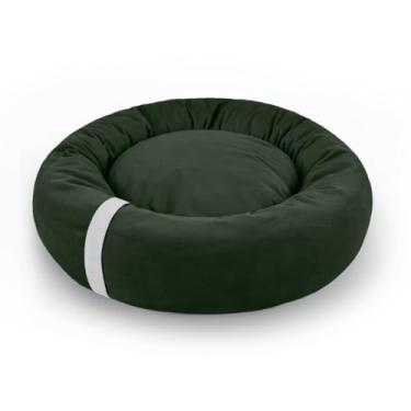 Imagem de Cama Pet Ninho Redonda Para Gato e Cachorro Ultra Macia Lavável Impermeável Luxo Donut(Verde Touch)