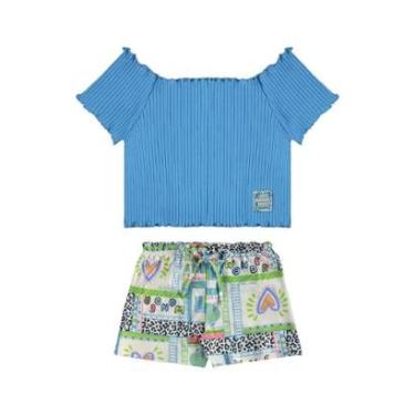 Imagem de Conjunto Blusa Short Estampado Bee Loop-Feminino