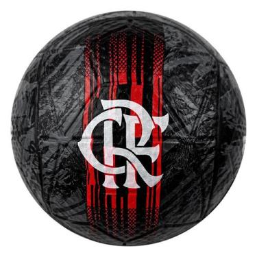 Imagem de Mini Bola de Futebol do Flamengo Infantil Campo Treino - Dualt, Preto,