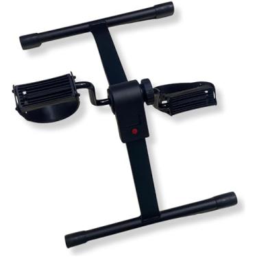 Imagem de Mini Bicicleta Ergométrica Fitness Bike Fisioterapia Portátil Idosos Com Pedal De Braços Pernas Exercitador Com Contador digital