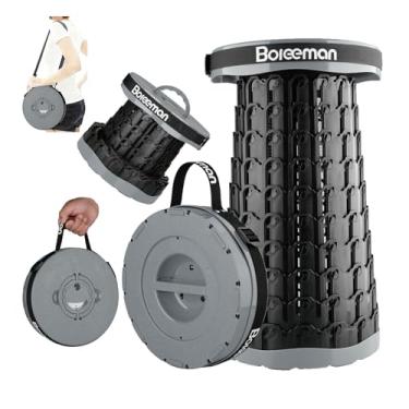 Imagem de Boreeman Banqueta dobrável atualizada 2026, leve, mas resistente, com capacidade de carga, 362 kg, banquinho dobrável portátil para acampamento, pesca, trilhas, churrasco